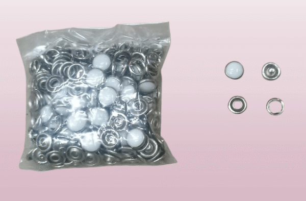 RING BUTTON CHALK WHITE 6 DOZEN ( 72 SETS )